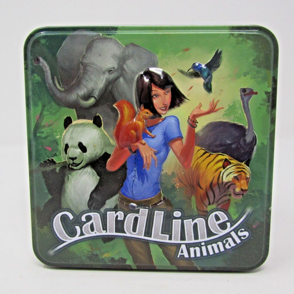 Cardline: Animals by Asmodee 2013 Complete Card Game Bombyx Tin Box